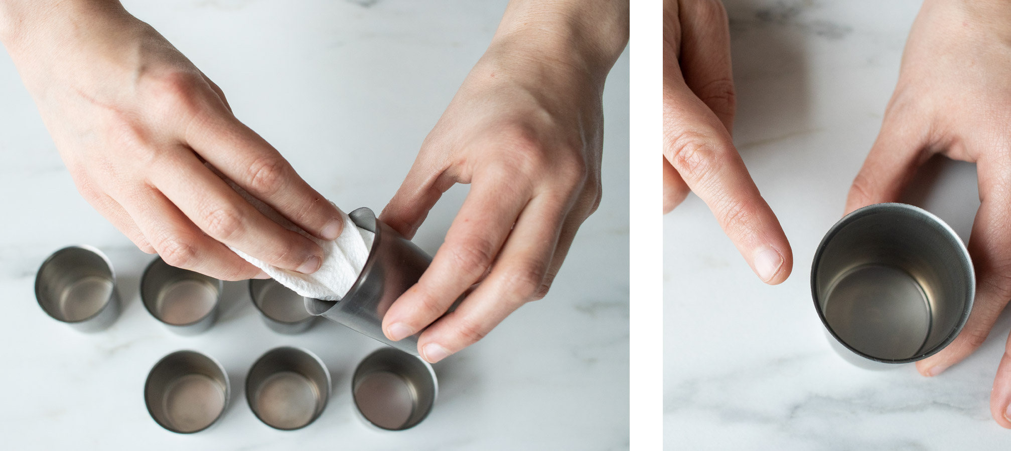 How to make votive candles Preparing votive molds.