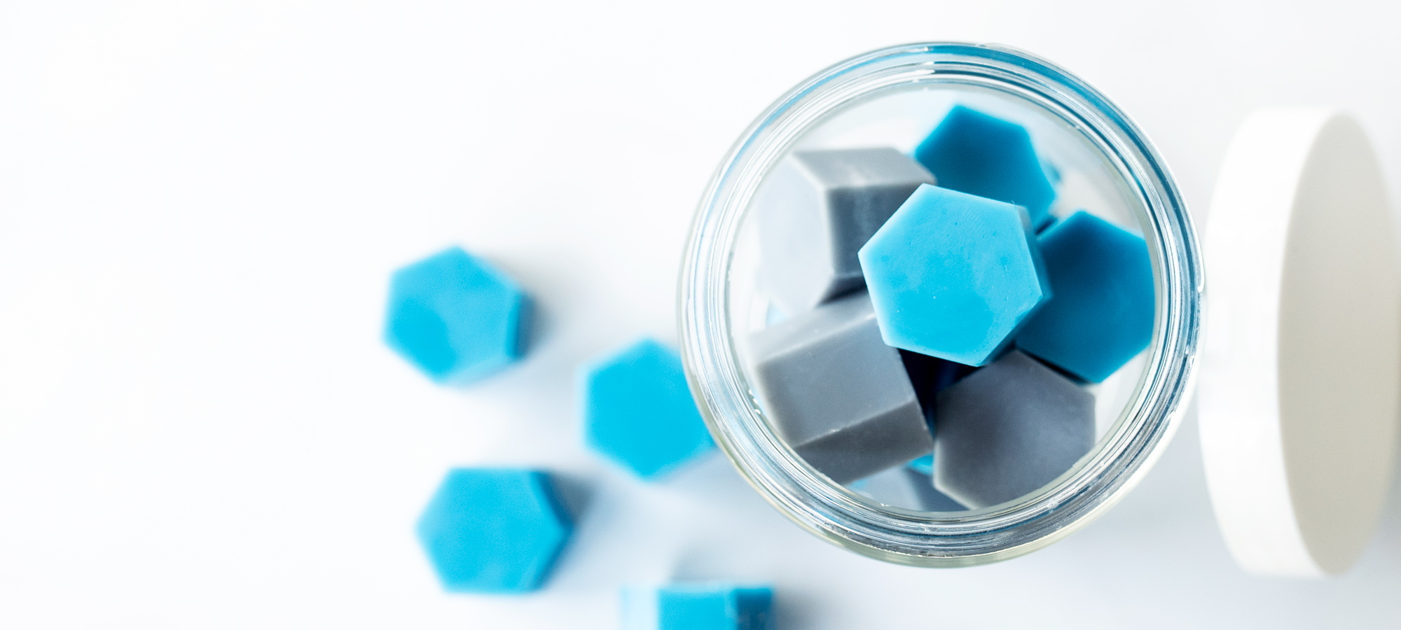 Blue Soy Wax Melts in Jar