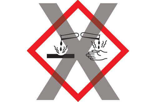 Corrosion safety warning icon