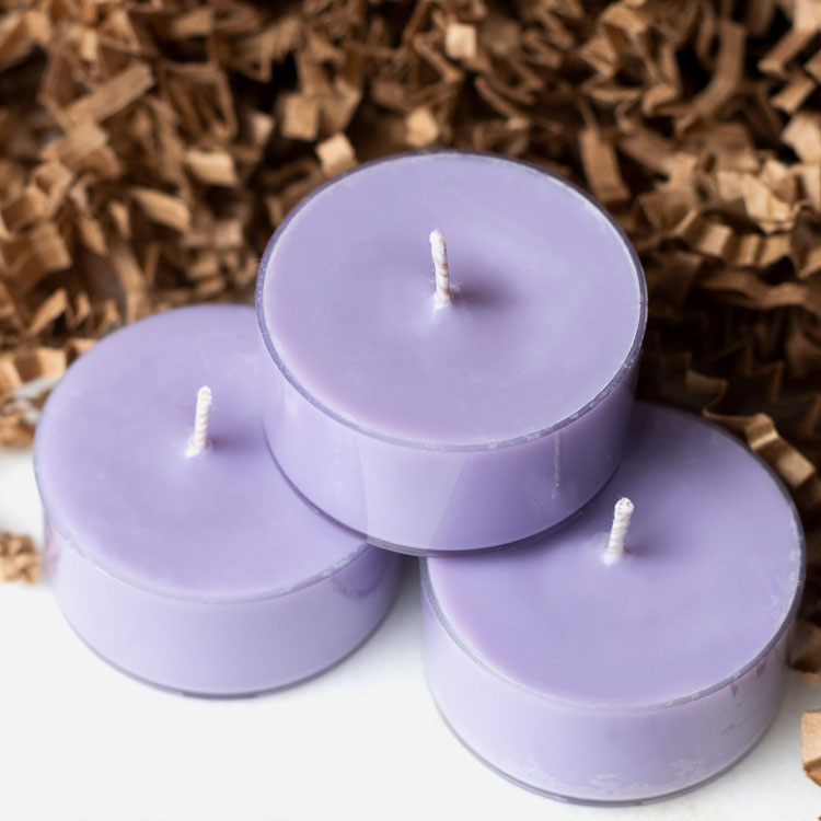 purple tealight candles