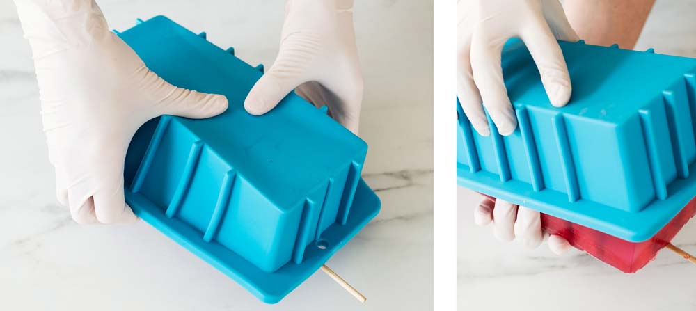How to make melt and pour loofah soap Removing soap from silicone mold