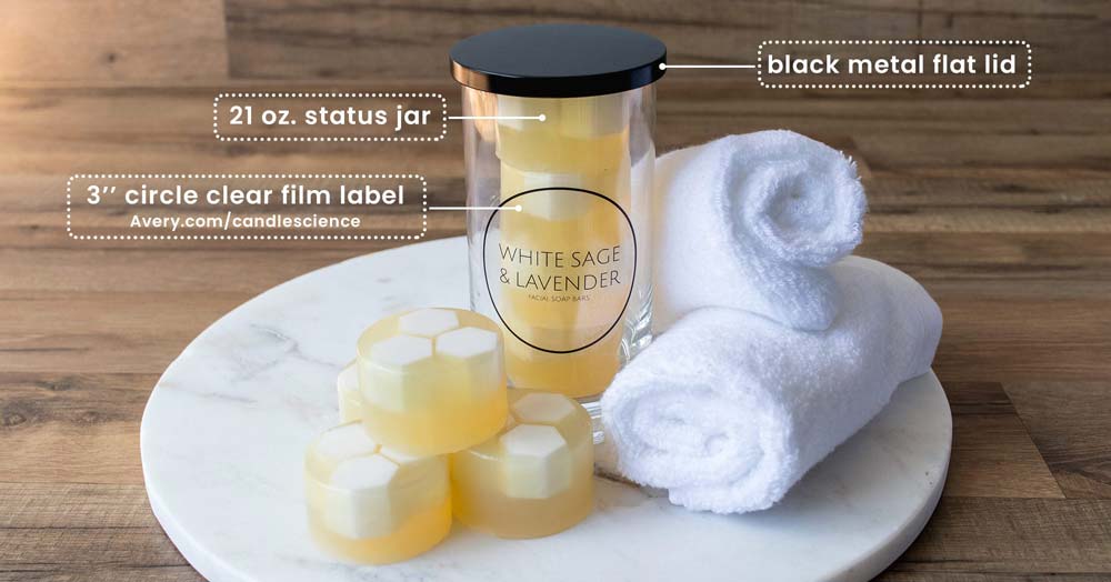 Handmade soap packaging for honeycomb facial soap bars