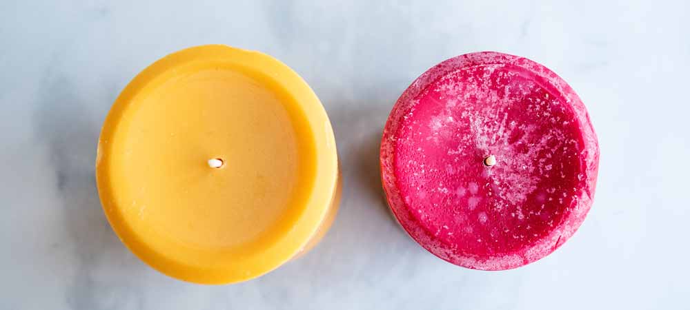 Lab Notes: Ecosoya PB Pillar Soy Wax Candles with soy frosting.