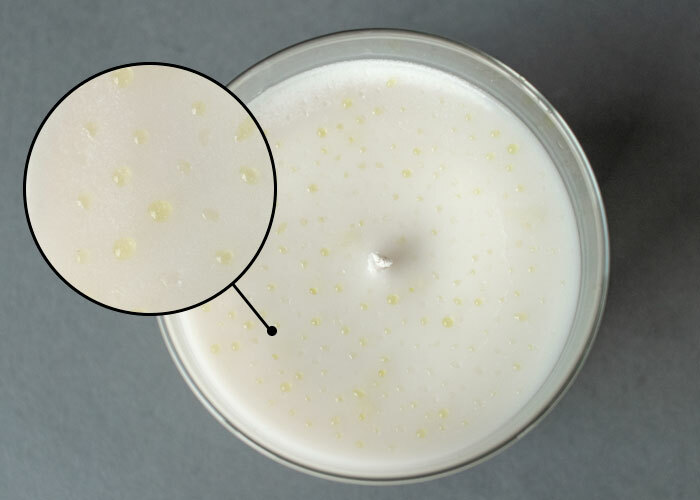 Fragrance leaching out of a candle