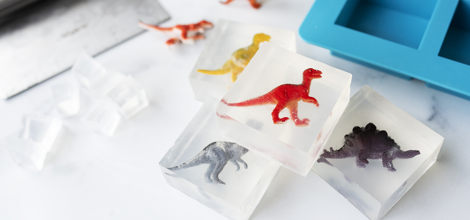 Small Dinosaurs Silicone Molds (2 pieces)