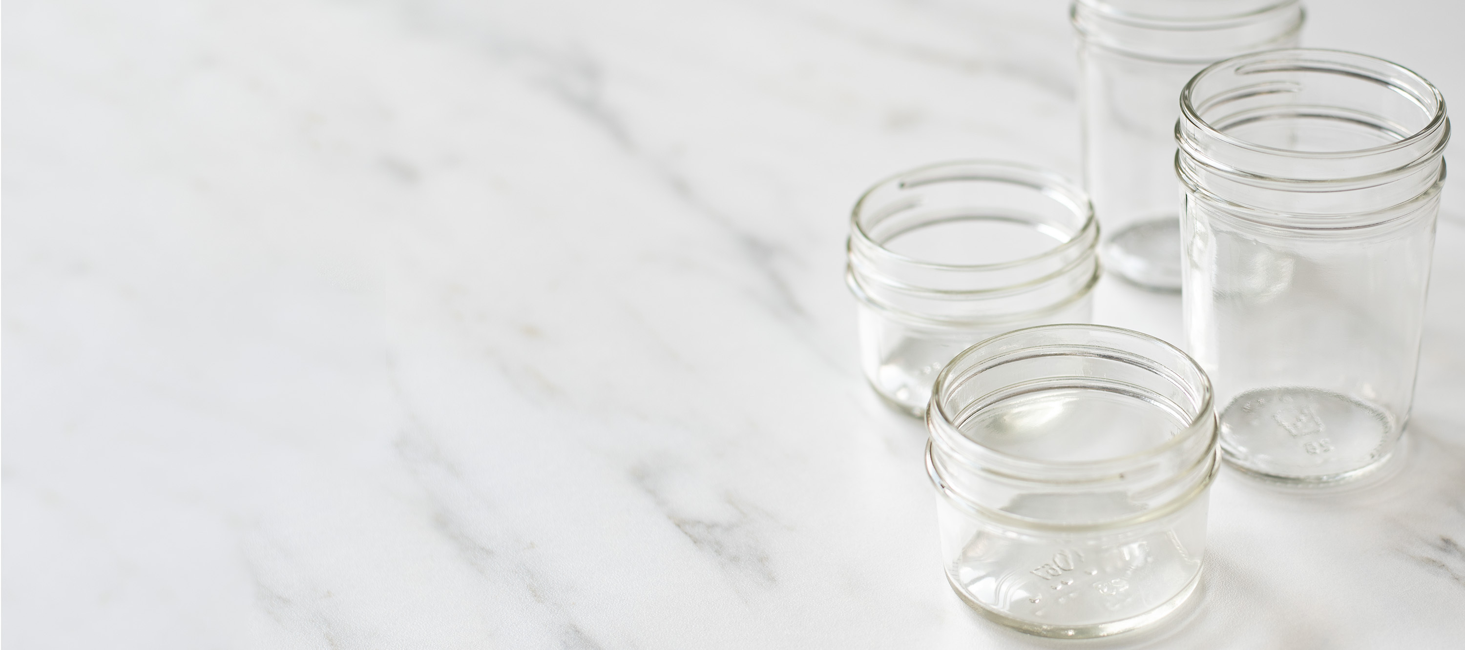 Jelly jars for candle making.