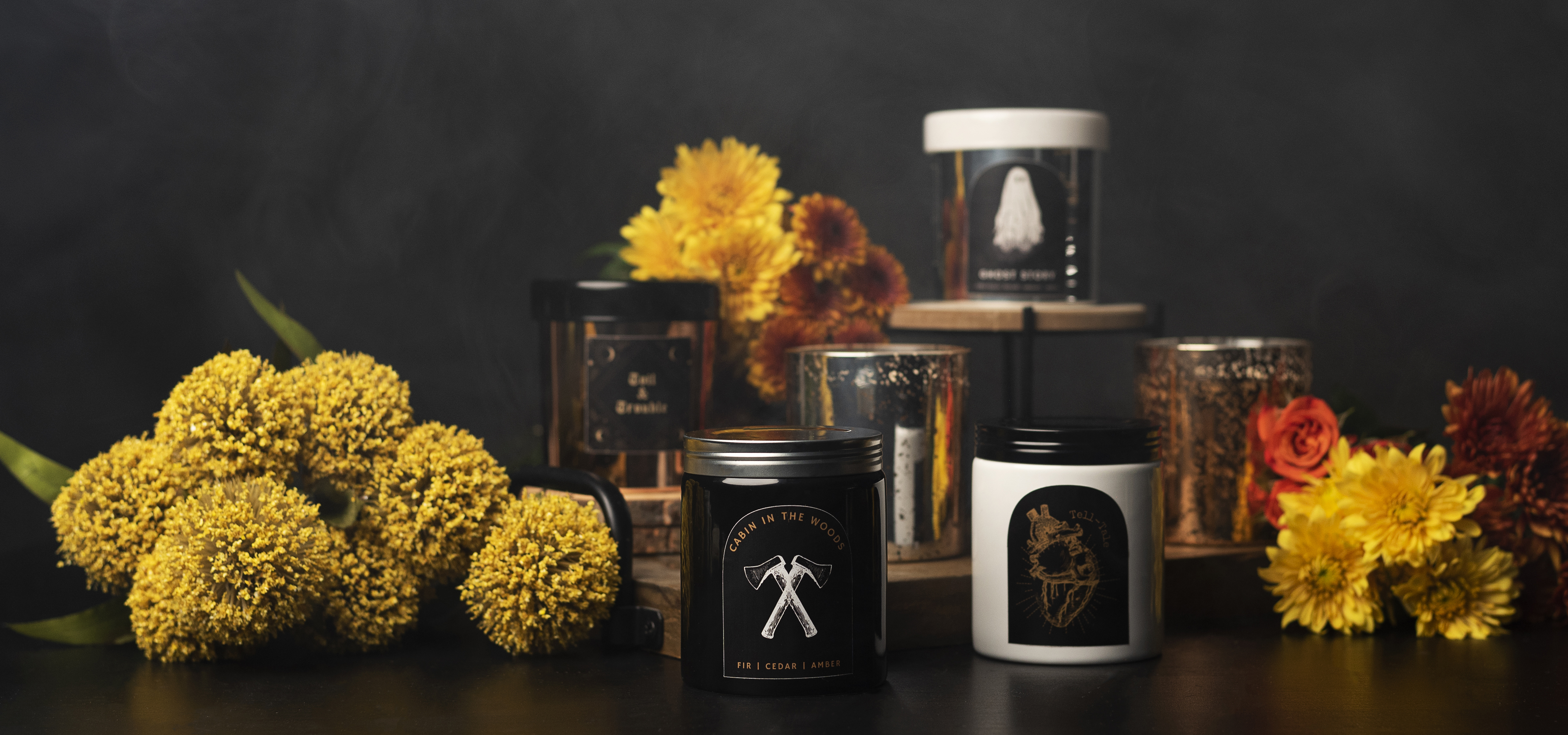 Spooky Halloween candles