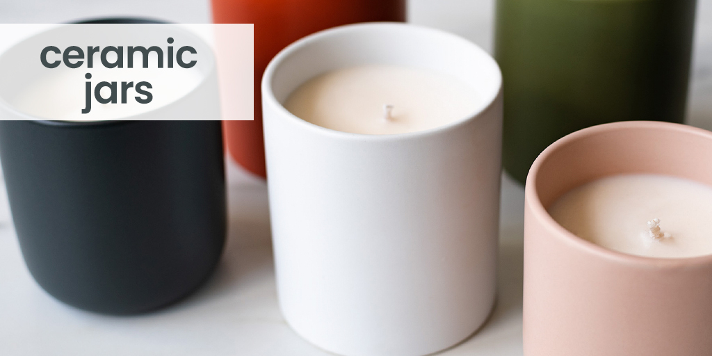 CandleScience Sage Modern Ceramic Tumbler | Wholesale Ceramic Candle Container 1 PC Box