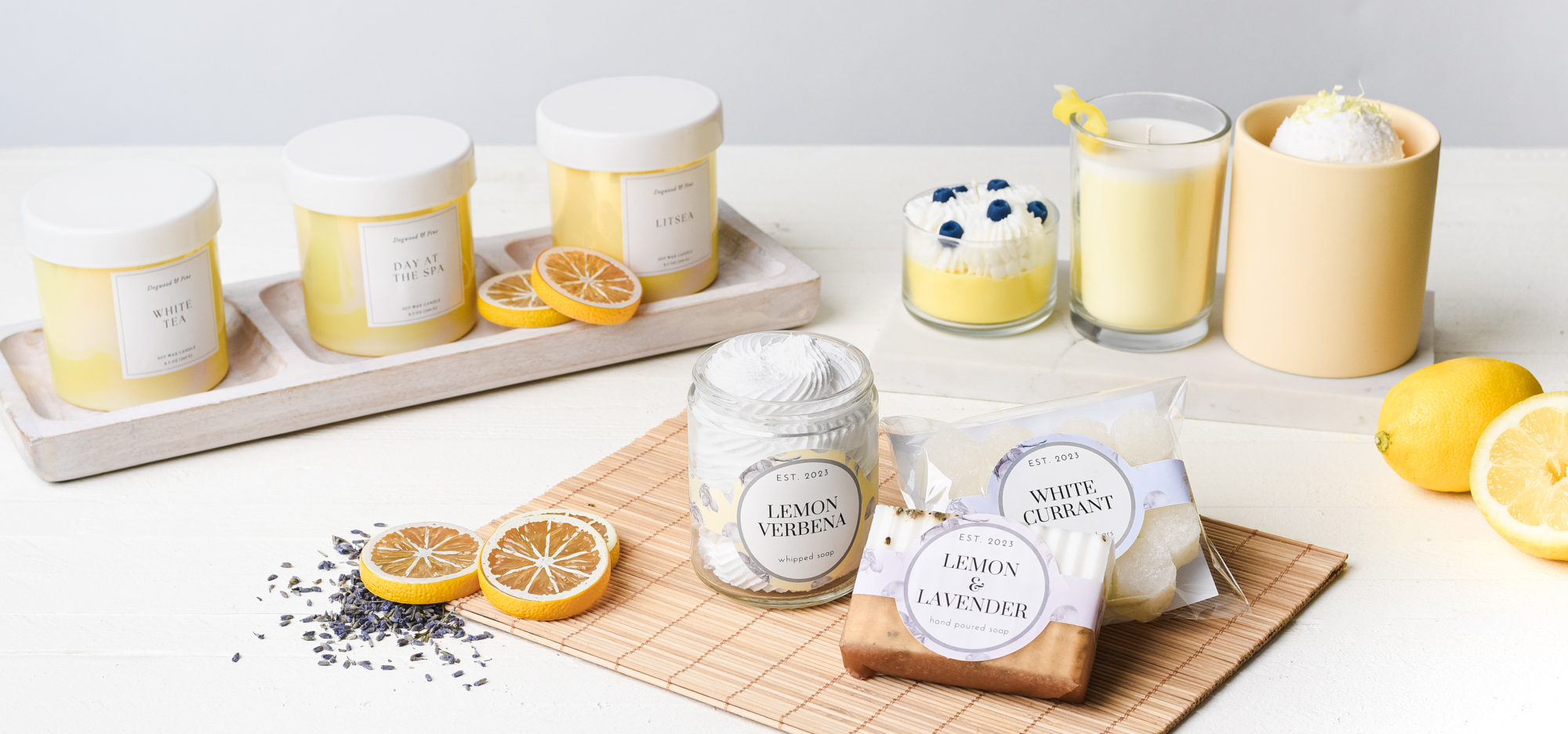 maker inspiration: uplifting lemon candles and soap