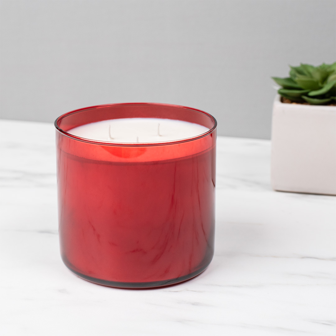 Red 3-Wick Tumbler Jar candle