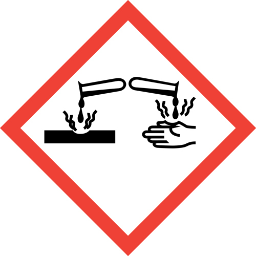 Corrosion safety warning icon