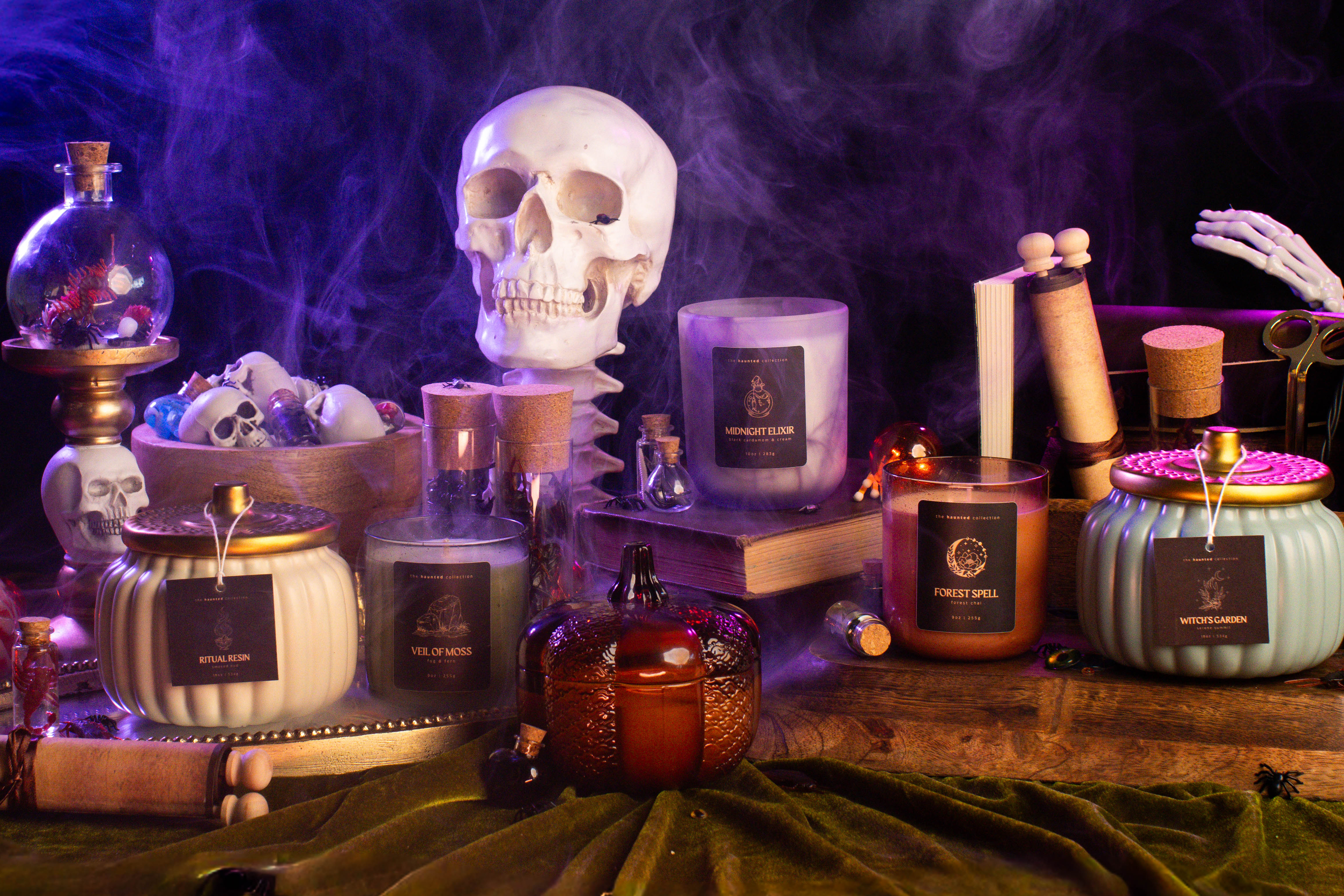 Spellbound Studio Halloween candles.