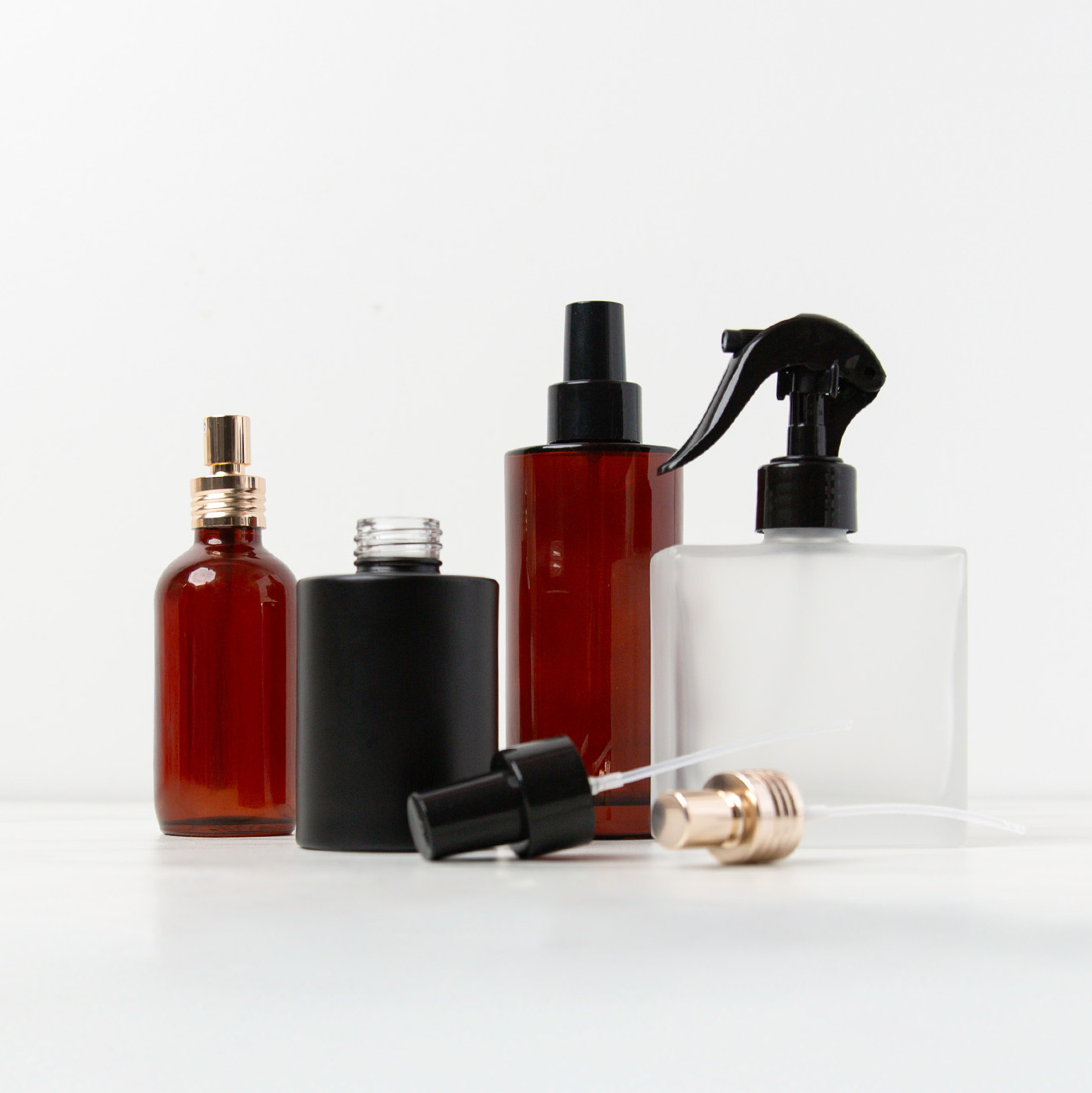 Fine Fragrance bottles, sprayers, and pumps.