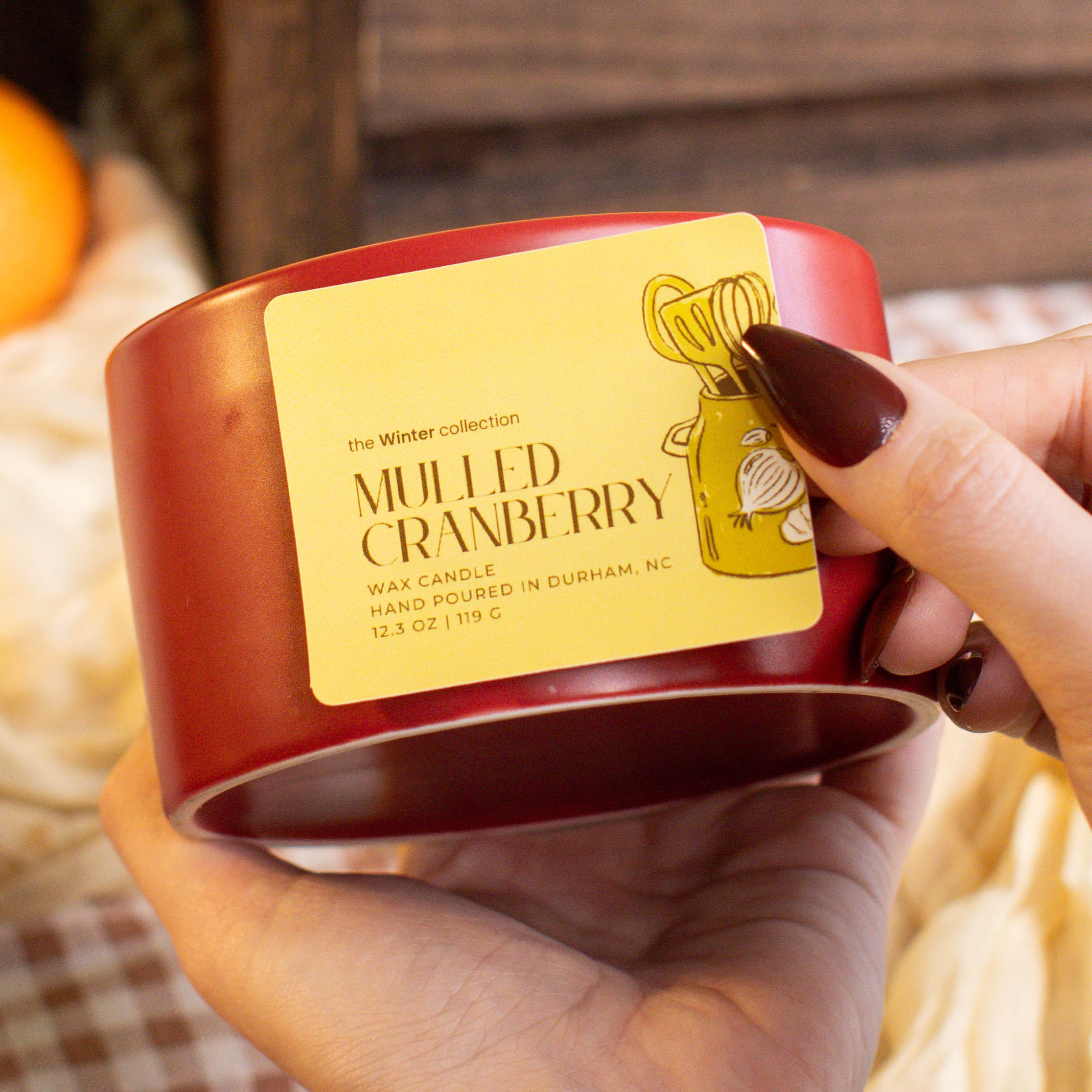 Harvest Kitchen Mulled Cranberry candle.