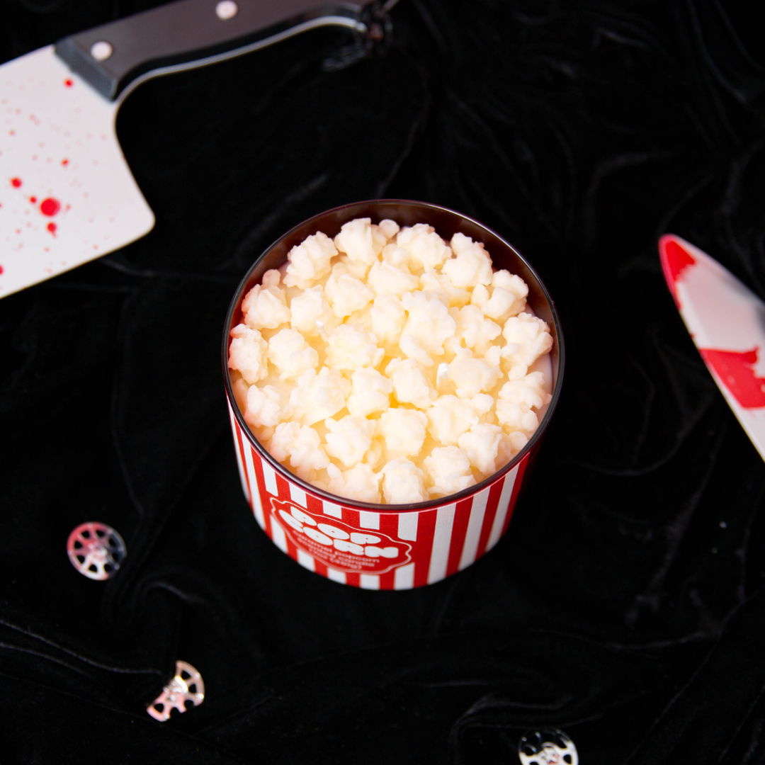 Wax popcorn embed candle.