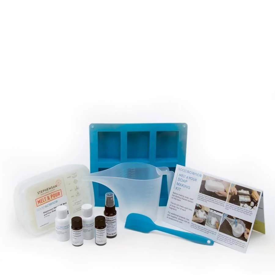 Melt and pour soap making kit.