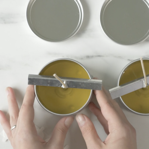 Soy candles in a candle tin.