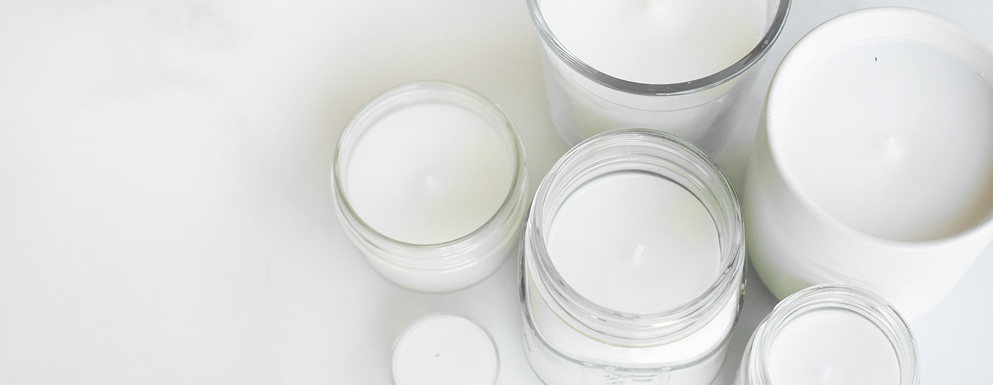 Paraffin container candles.