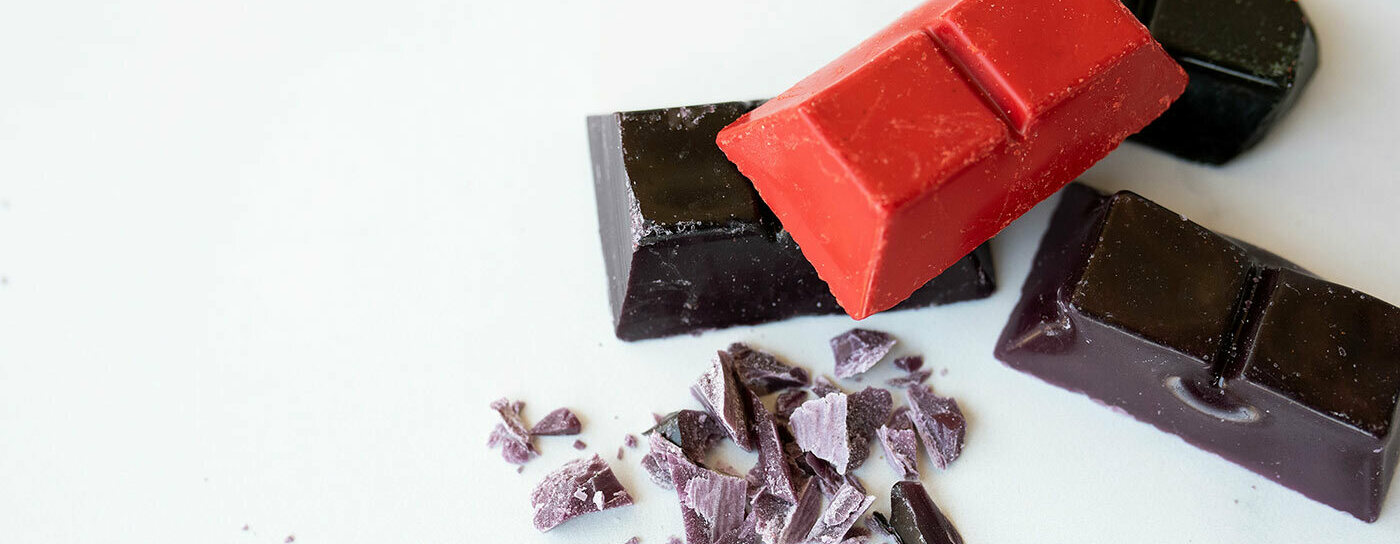 Dye blocks for candle making.