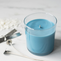 Yellow soy candle with lid