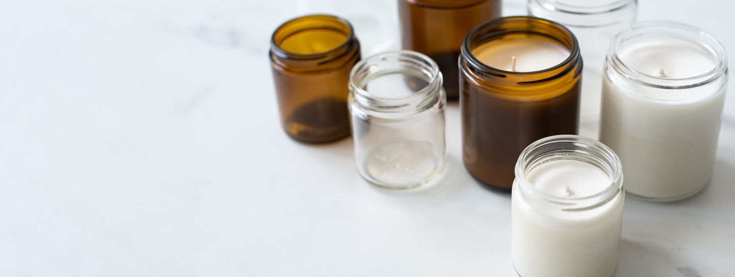 Straight sided jars.