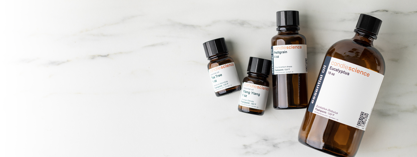 Essential Oil Bottles on a table