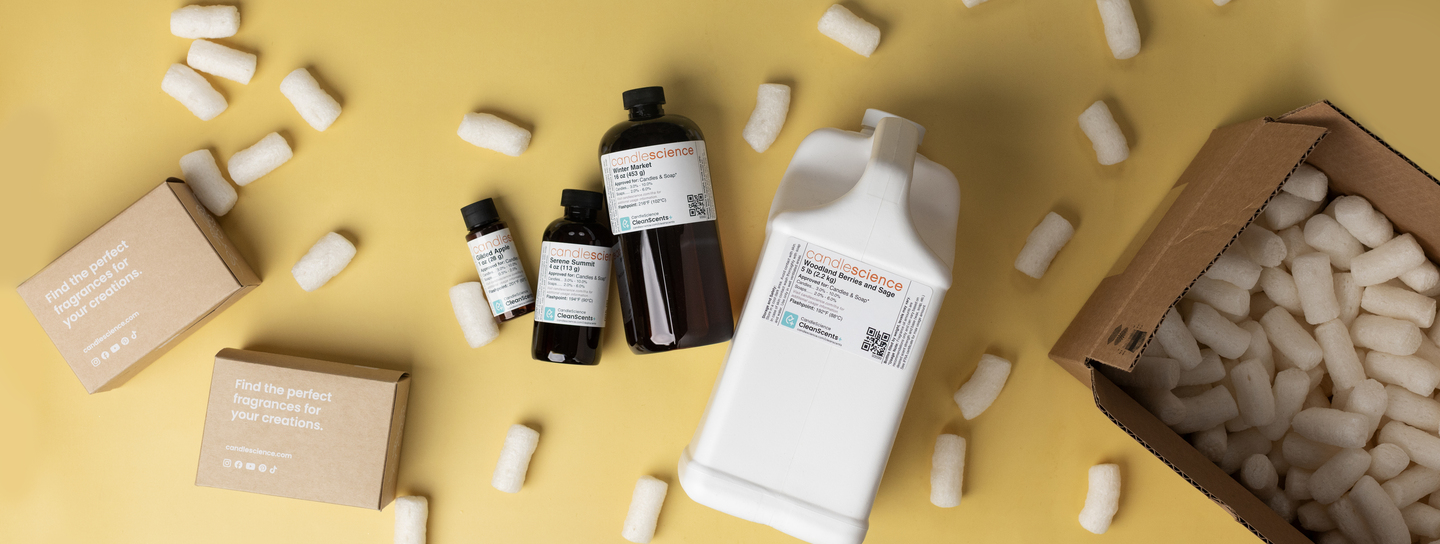 Fragrance oils for candle making.